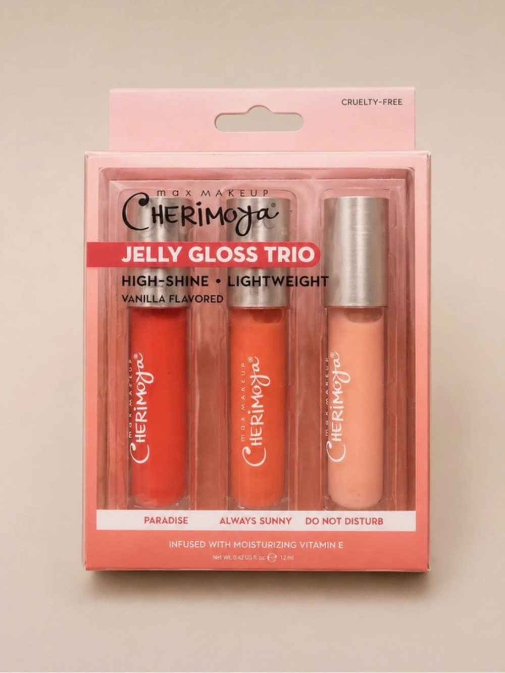 Cherimoya Jelly Gloss Trio Lip Gloss Set Paradise Always Sunny Do Not Disturb